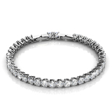 Classic Tennis Bracelet Embellished with Crystals from Swarovski
