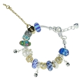 Shiraz Charm Bracelet Set Embellished with Crystals from Swarovski