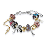 Lustful Charm Bracelet Set Embellished with Crystals from Swarovski