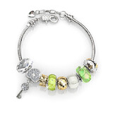Empowered Charm Bracelet Set Embellished with Crystals from Swarovski