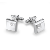 Squared Cufflinks Embellished with Crystals from Swarovski