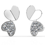 United Hearts Earrings Embellished with Crystals from Swarovski