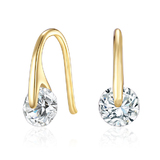 Earrings Ft Swarovski Elements -Gold