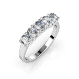 Miracle White Gold Ring Embellished with Crystals from Swarovski