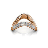 Bianca Rose Gold Ring Embellished with Crystals from Swarovski