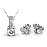  Matching Pendant and Earrings Set Embellished with Crystals from Swarovski