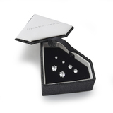 Boxed Earring 3 Stud Set Embellished with Crystals from Swarovski