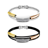 2pc Tri-Bracelet Set Embellished with Crystals from Swarovski