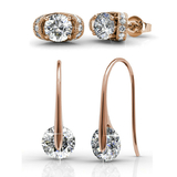 2pc Earring Set Embellished with Crystals from Swarovski -RG