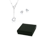 Boxed 925 Silver 3 pc Set Embellished with Crystals from Swarovski