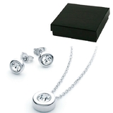 Boxed Kayla 3 pc Set Inc Earrings, Pendant and chain Embellished with Crystals from Swarovski