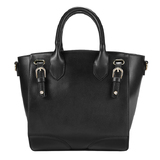 VTJ Leather Handbag Embellished with Crystals from Swarovski | Black
