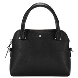 VTJ Leather Handbag Embellished with Crystals from Swarovski | Black