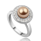 Shiraz Ring Embellished with Crystals from Swarovski -TAN