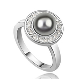 Shiraz Ring Embellished with Crystals from Swarovski -GRY