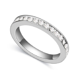 Stackable Pave Ring Embellished with Crystals from Swarovski -CLR