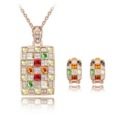 Matching Pave Mosaic Set Embellished with Crystals from Swarovski -RG