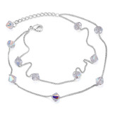 Brianna Anklet Embellished with Crystals from Swarovski -WG