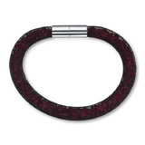 Mesh Single Wrap Bracelet Embellished with Crystals from Swarovski-Royal Red