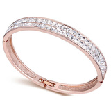 Dual Pave Bangle Embellished with Crystals from Swarovski -RG