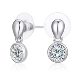 Chic Drop Earrings Embellished with Crystals from Swarovski