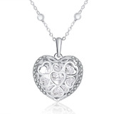 Heart Pendant Necklace Embellished with Crystals from Swarovski