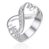 Infinite Heart Ring Embellished with Crystals from Swarovski