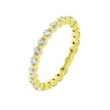 925 Silver Encrusted ring in 14k Gold 