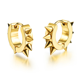 Hoop Earrings Spiked - Gold