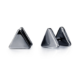 Stud Earrings Triangle - Jet Black