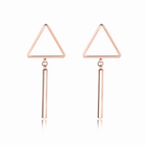 Drop Earrings Elegant Dangle Design - Rose Gold