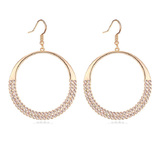 Drop Earrings w Swarovski Crystals - Gold