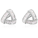 Trianguoar Earrings with Cubic Zirconia