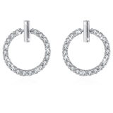 Elegant Circular Earrings with Cubic Zirconia