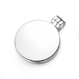 Solid 925 Locket Pendant with White Gold