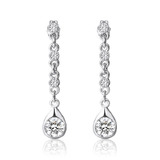 Elegant Drop Earrings Embellished with Crystals from Swarovski