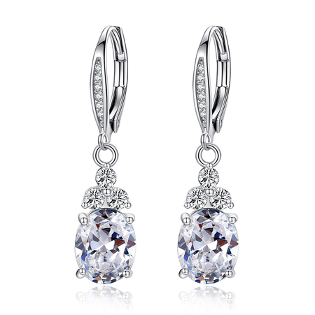 Premium Royal Drop Earrings - Clear