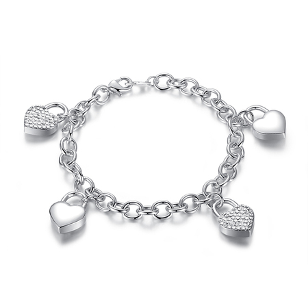 Heart Bracelet Embellished with Crystals from Swarovski