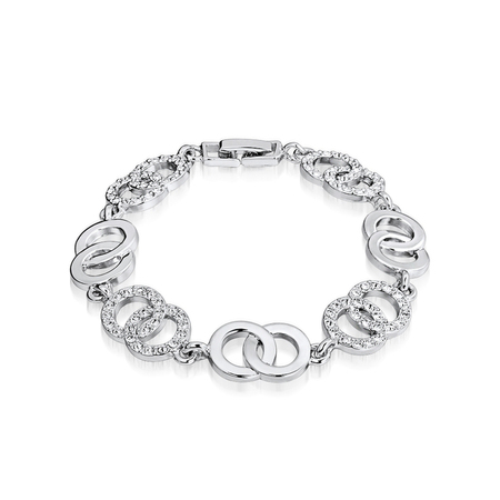 Interlinked Bracelet Embellished with Crystals from Swarovski