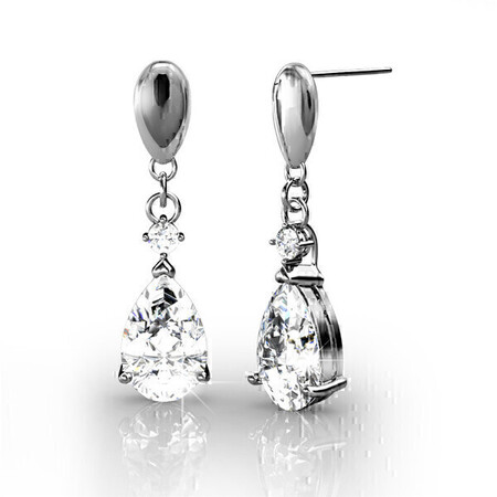 Monaco Drop Earrings Embellished with Crystals from Swarovski