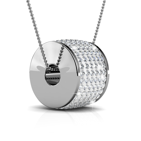 Premium Pendant Necklace Set Embellished with Crystals from Swarovski