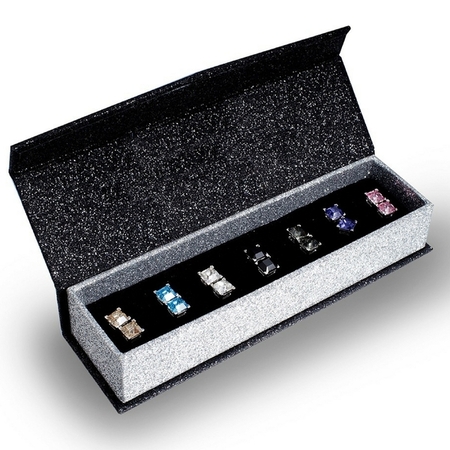 Deluxe 7 day Stud Earring Set Embellished with Crystals from Swarovski