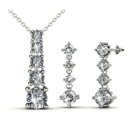 Matching Crystal Tower Set Embellished with Crystals from Swarovski
