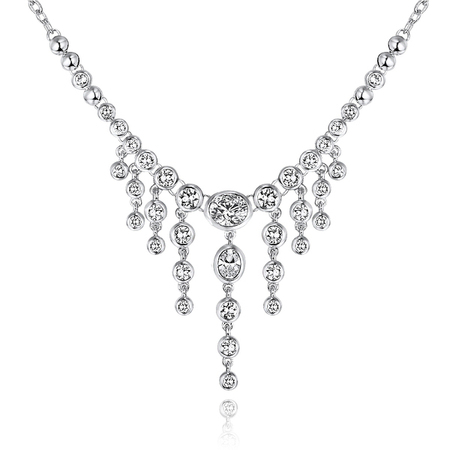 Evening Necklace Embellished with Crystals from Swarovski