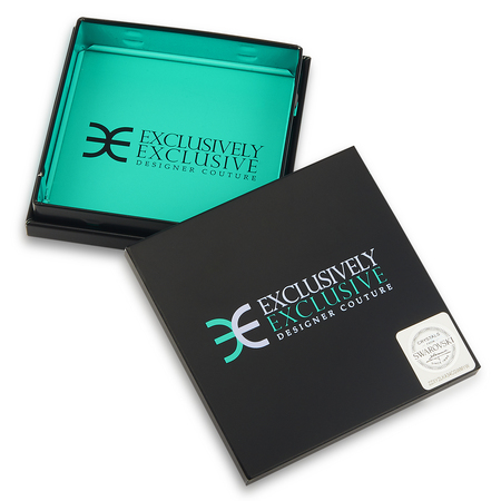 Premium Tin Box Ft Swarovski Authenticity Hologram Certificate - Square