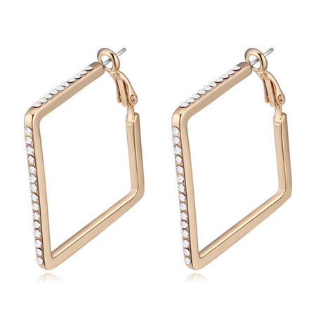 Elegant Earrings w Swarovski Crystals - Gold